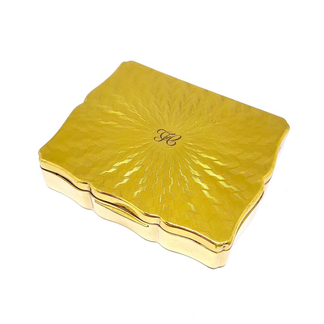 Musical Compact Mirror 1950s Stratton Powder Compact Musical Box Gold Compact Mirror Vintage ...