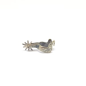 Sterling Silver Articulated Charm Cowboy Spur Western 925 Southwestern Cowboy Charm Bracelet
