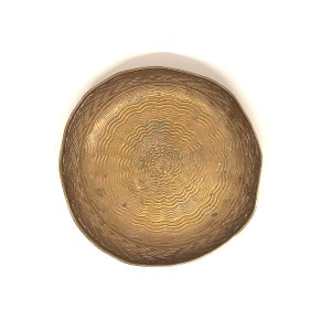 Antique Copper Trinket Dish Marked Germani 1900s Intricate Etched Engraved Miniature Ring Dish