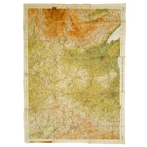 Antique Map Cheshire 1900s Bartholomew’s Vintage Cloth Map Cyclist Map Half Inch Scale Mile