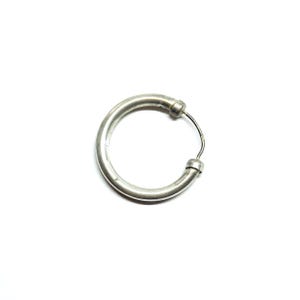 Sterling Silver Hoop Earring Large Chunky Hoop Single Odd Vintage 1980s 90s Hallmarked Earring 925 Solid Silver
