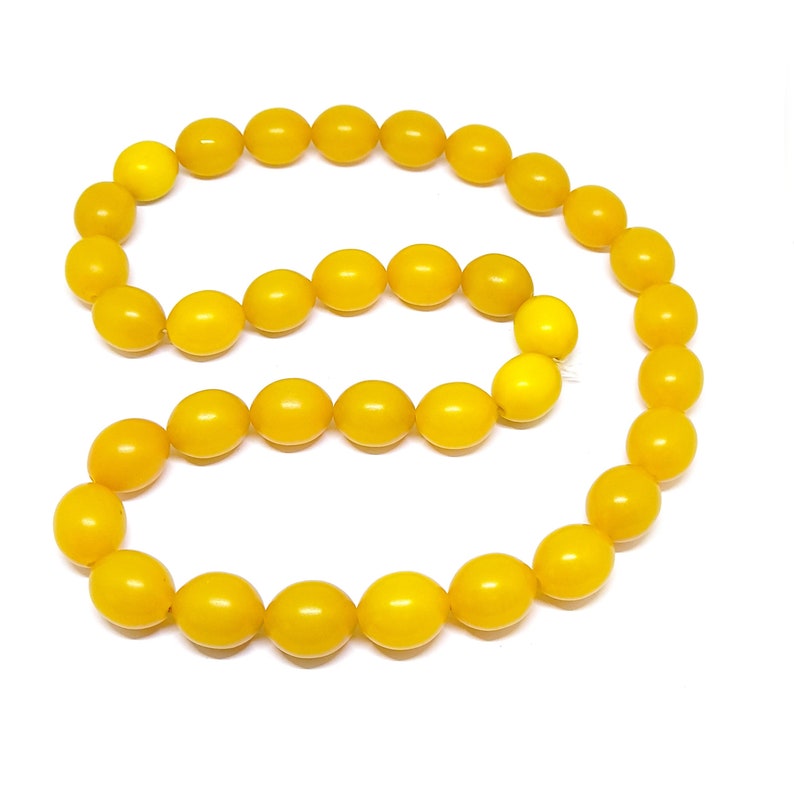 Art Deco Butterscotch Galalith Beads Chunky Bakelite Fakelite Beaded