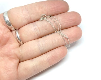 Sterling Silver Anklet 925 Ankle Chain Bracelet Cable Link 90s Y2K Vintage Fine