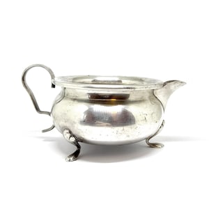 Antique Silver Pouring Cauldron Edwardian Silver Plate Jug Three Legged Lions Claws