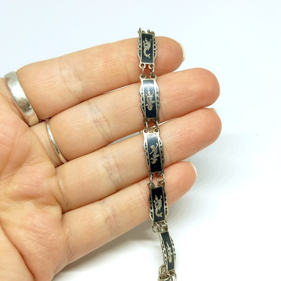 Niello Bracelet Sterling Silver Siam Jewellery Vintag… Gem