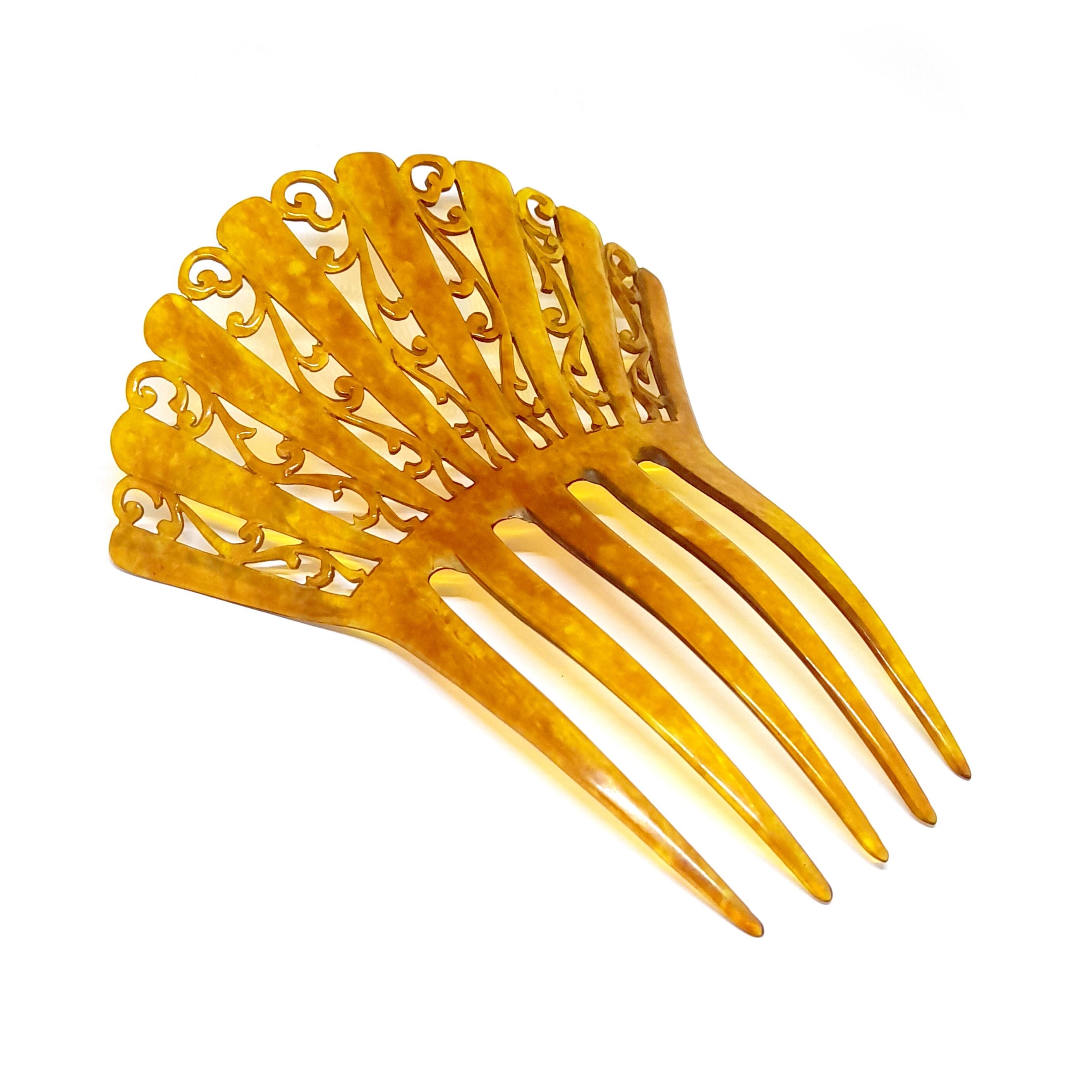 Large antique celluloid ‘20s intricate hair comb Art Deco Art-Deco-Spanish-style-  main image 2
