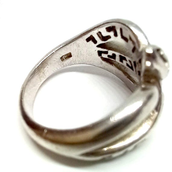 Huge Solid Silver Knot Ring Statement Cut Out Des… - image 8