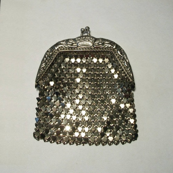 Art Deco Chain Mail Purse 1920s Silver Mesh Evenin