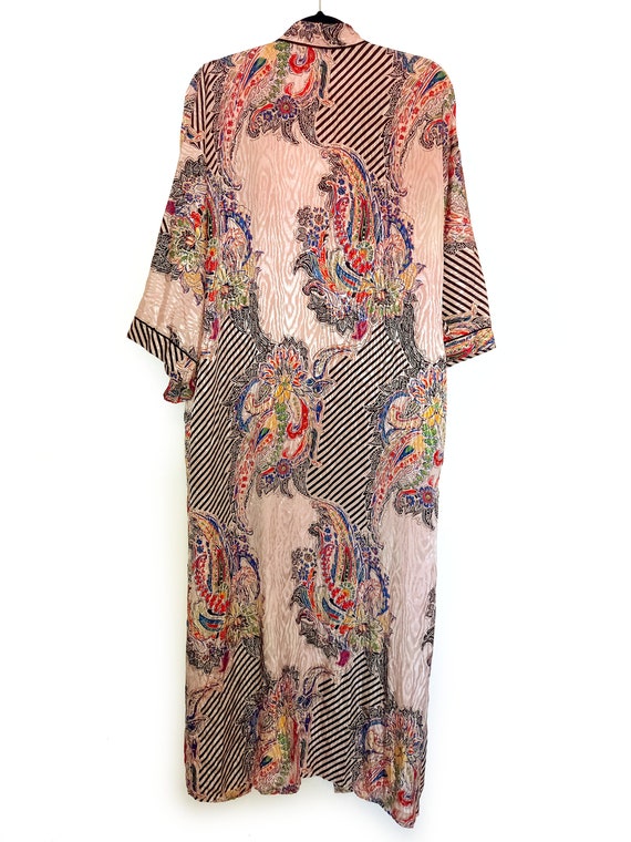 Vintage Kimono Robe Silky Vintage Dressing Gown P… - image 10