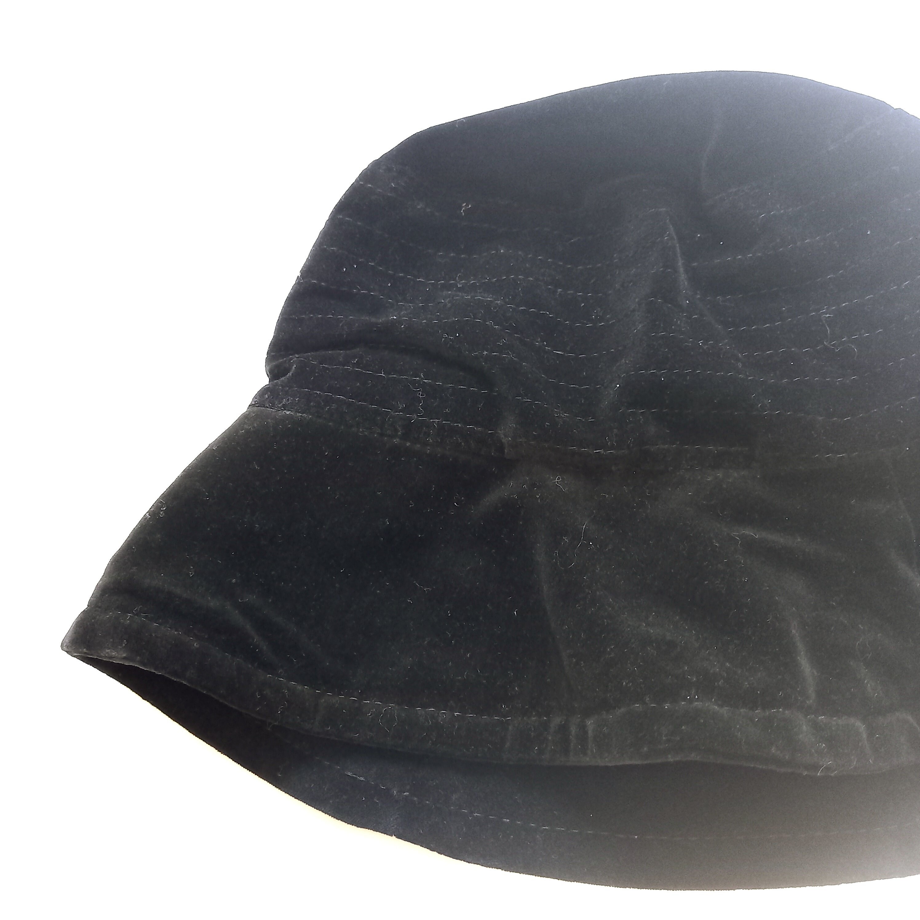 【希少】 KANGOL STUSSY buckethat velour Vintage Kangol Hat Black Velvet Bucket Hat 90s Y2K Cloche