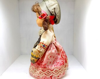 Creepy Vintage Doll Revolving Musical Doll Music Box