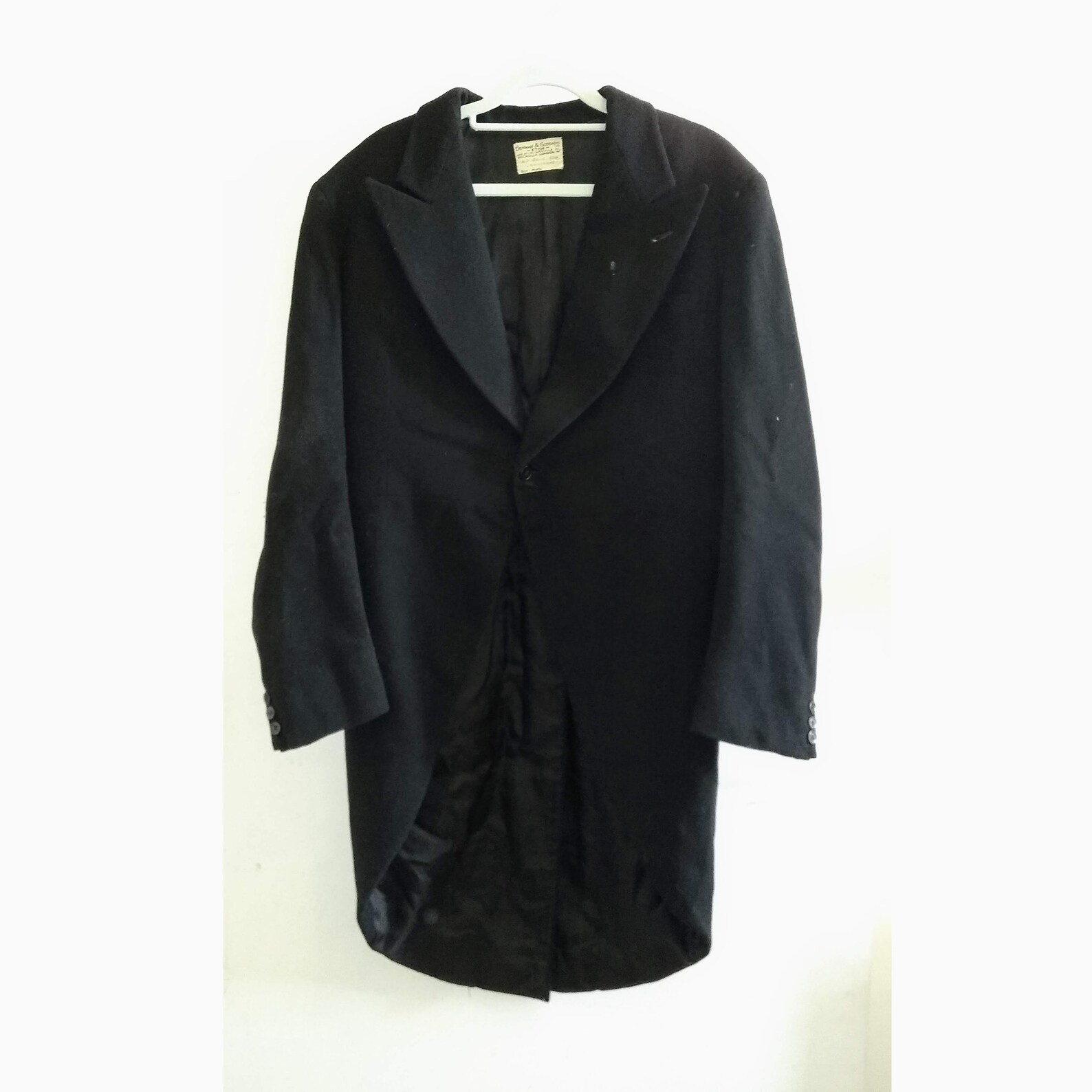 Antique Tailcoat 1930s 40s Billings & Edmonds Eton Black Wool | Etsy