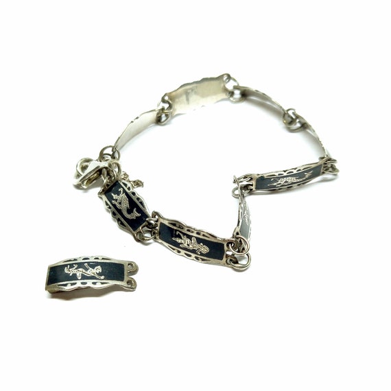 Niello Bracelet Sterling Silver Siam Jewellery Vintag… Gem