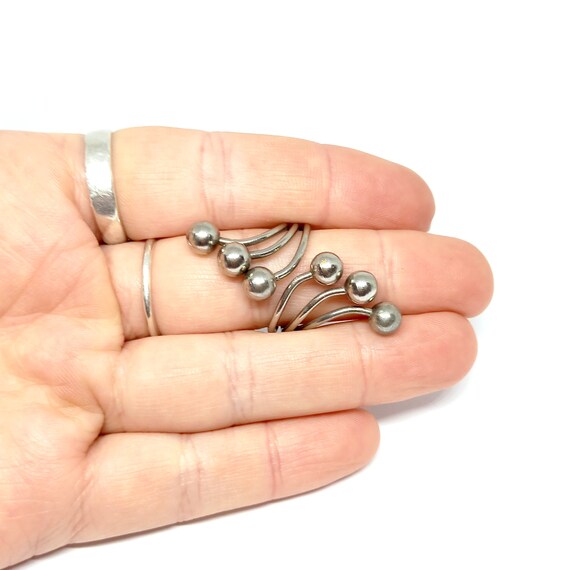 Silver Wrap Ring Bobble Ring Statement Ring Adjus… - image 4