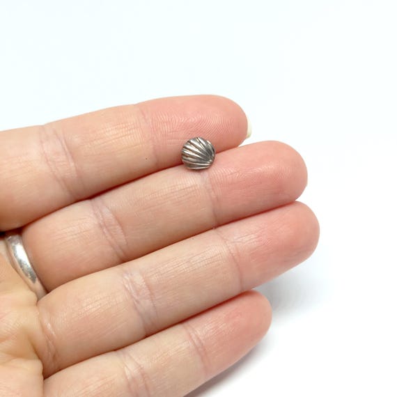 Sterling Silver Shell Earring Nose Stud Single Od… - image 1