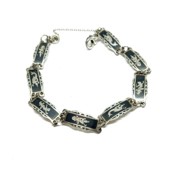 Niello Bracelet Sterling Silver Siam Jewellery Vintag… Gem
