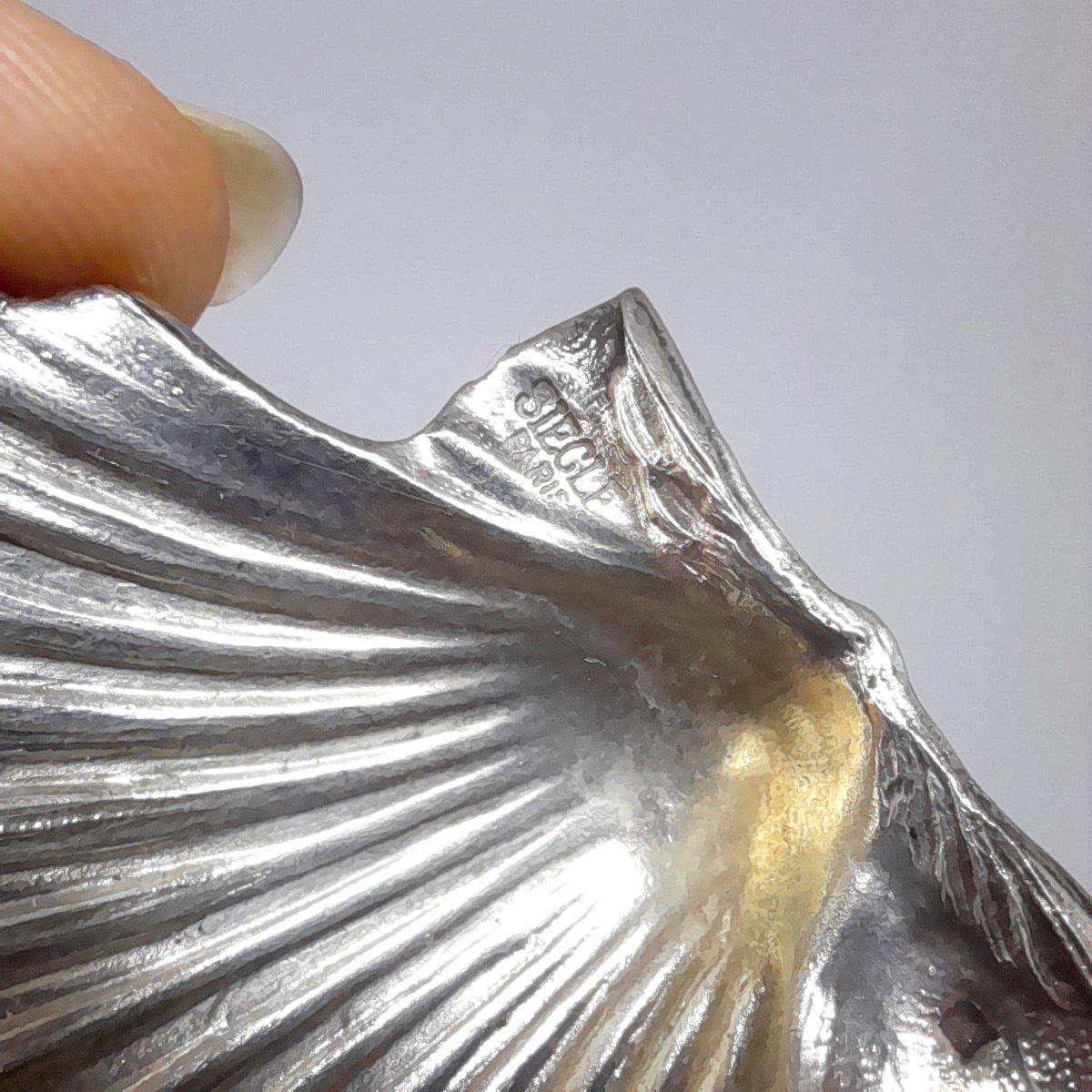 貝殻 小物皿 リング皿 シエクル パリ シルバープレート フランス 貝殻 塩皿 ホタテ貝 小物皿 リング皿 シエクル パリ シルバープレート