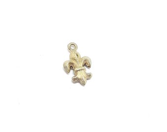 Sterling Silver Charm Fleur De Lis Charm Vintage 925 for Bracelet or Necklace