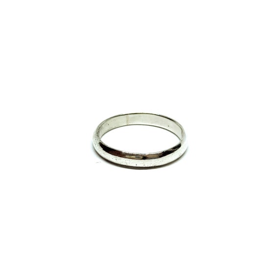 Sterling Silver Ring Plain Band 3mm Narrow Stackin
