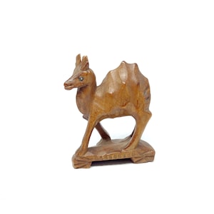 Wooden Animal Vintage Curiosity Camel Carved Wood Vintage Spiky Rare Unusual Creature Hand Carving