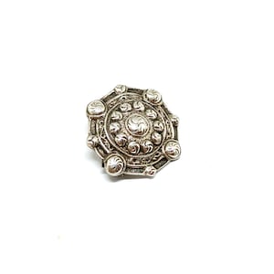 Sterling Silver Celtic Shield Brooch 1940s Hallmarked Vintage Celtic Brooch