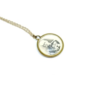 Antique Locket Edwardian Necklace Photo Locket Double Sided Locket Pendant Photograph Glass Vintage Memento Keepsake