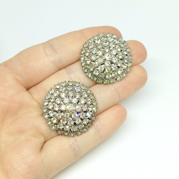 Statement Earrings Sparkly Rhinestone Earrings Vi… - image 2