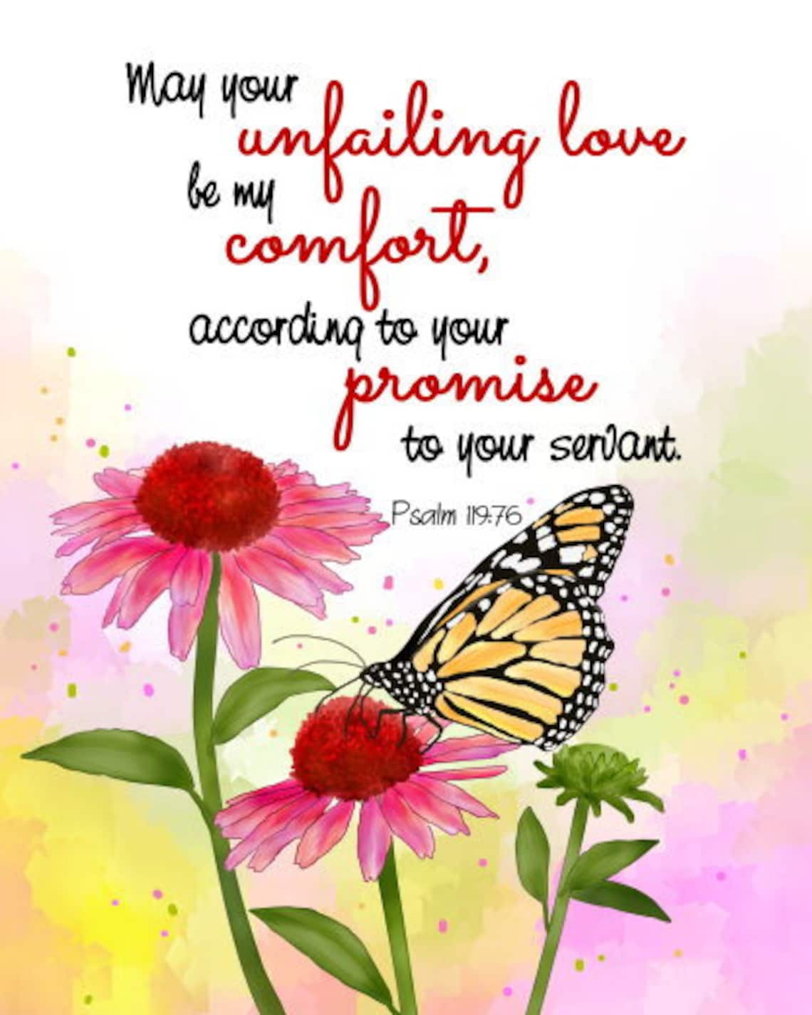 Bible Scripture Quotes With Flowers, Love Quote Signs, Church Wall