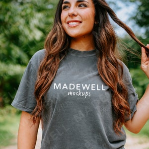 Pepper Comfort Colors C1717 TShirt Mockup, Model Mockup, Mockup, Outdoor Womens Mockup, Pepper Mockup, Digital Download, Instant Download