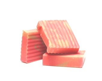 Grapefruit Bar Soap - cold process goats milk soap - citrus cheery soap