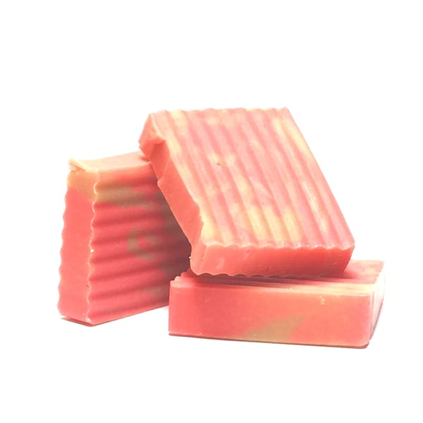 Grapefruit Bar Soap - cold process goats milk soap - citrus cheery soap