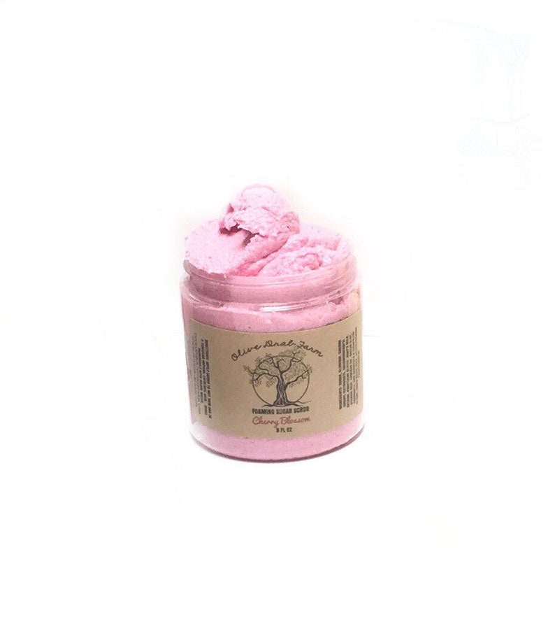 Cherry Blossom Sugar Scrub exfoliating body wash sweet and floral scrub image 2