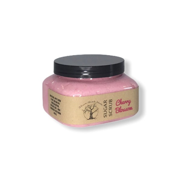 Cherry Blossom Sugar Scrub - exfoliating body wash - sweet and floral scrub