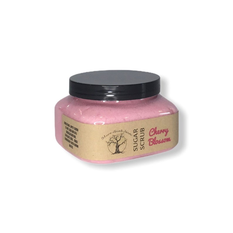 Cherry Blossom Sugar Scrub exfoliating body wash sweet and floral scrub image 1