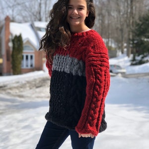 Giulianna pullover pattern, knitting pattern, pullover knitting pattern, oversized