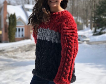 Giulianna pullover pattern, knitting pattern, pullover knitting pattern, oversized