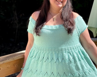 Deni babydoll top knitting pattern