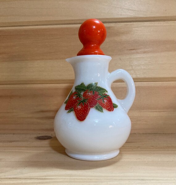 Vintage Strawberry Avon Pitcher Etsy