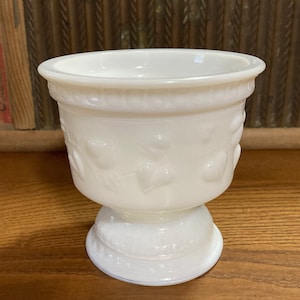 Vintage Milk Glass Dessert Dish
