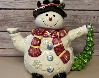 Vintage Snowman Teapot