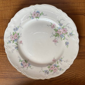 Vintage Homer Laughlin Pink Rose China Plate