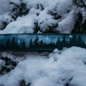 Adventure Dog Collar, Mountain Dog Collar, 1.5 Inch Dog Collar, Durable Dog Collar, Star Dog Collar, Treeline, Forest Dog collar