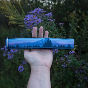 Mountain Dog Collar Durable Adventure Collar, Blue Ridge Design 1.5 inch width