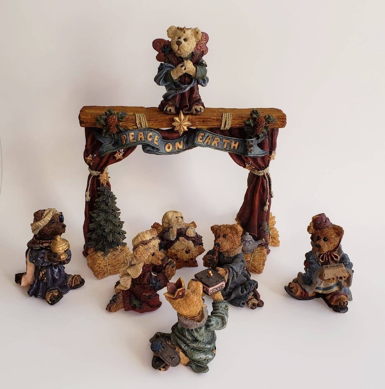 Nativity Set Boyds Bears and Friends Bearstone Figurines Etsy