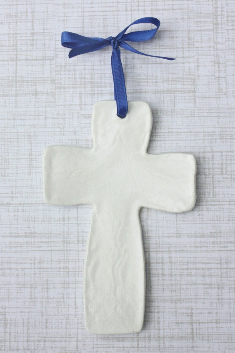 Faith Ornament, Personalized Faith Ornament, Blue Cross Ornament, Religious Ornament, Inspirational Ornament, Cross Christmas Ornament image 5
