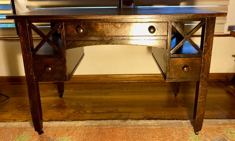 Arts Crafts Mission Style Oak Desk Local Pick Up