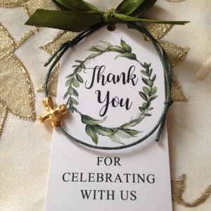 30 pcs Bracelet favor with thank you tags-Martyrika Bracelet-Baptism favors-Wedding Favors-First communion -Baby shower favors-Fast shipping