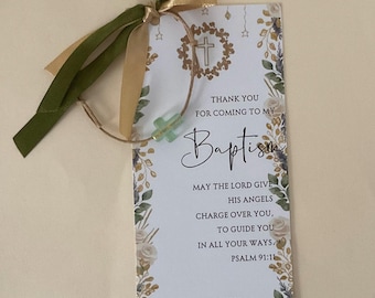 10 pcs Baptism Favor Cards with cross bracelet.Martyrika/ first communion. Mi Bautizo, Christening Favor, Confirmation Dedication.