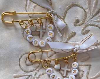 Personalized Martyrika Pin – Baptism Favor, Communion pins.First communion pins.Madrina pins.