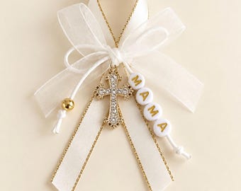 1 pcs Personalized Martyrika Witness Pins -orthodox baptisms- Nouna Nouno - godparents- grandparents- parents.Fast shipping